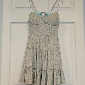 Elegant Floral Tiered Mini Dress